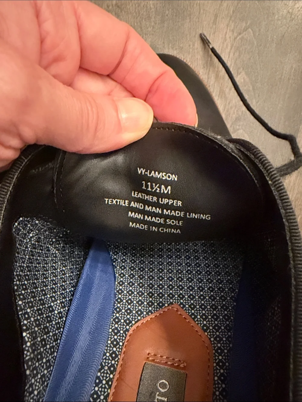 Vince Camuto Lamson Black Leather Cap Toe Oxford Dress Shoes Men's Size 11.5